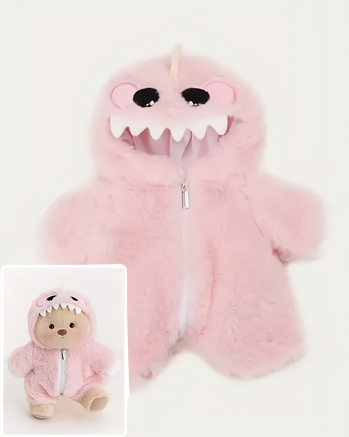 Ours en peluche dinosaure rose