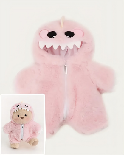 Ours en peluche dinosaure rose